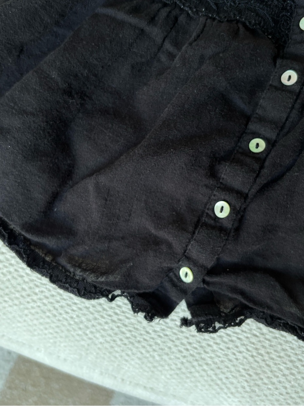 Zara Black Spaghetti Strap Button-Front Tank Top - Picture 3 of 5